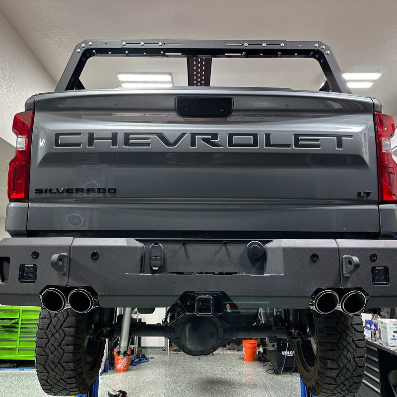 thumbnail image 2 of Micro Rim Paintable Rear Bumper For 2019-2025 GMC Sierra 1500 Chevrolet Silverado 1500 2 of 5