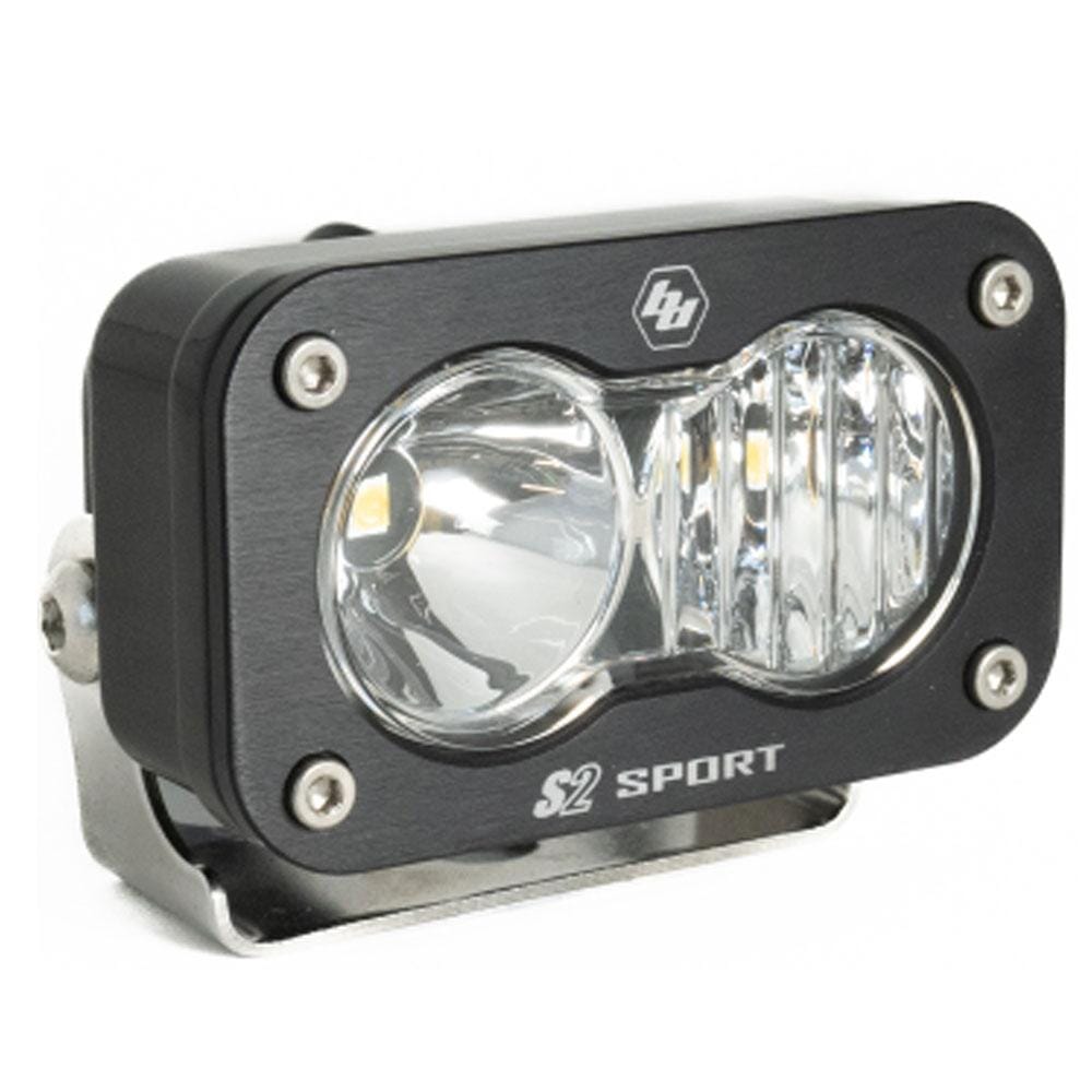 Baja Designs S2 Sport Black LED Auxiliary Light Pod - Universal - Clear Chassis Unlimited Inc. Driving/Combo 