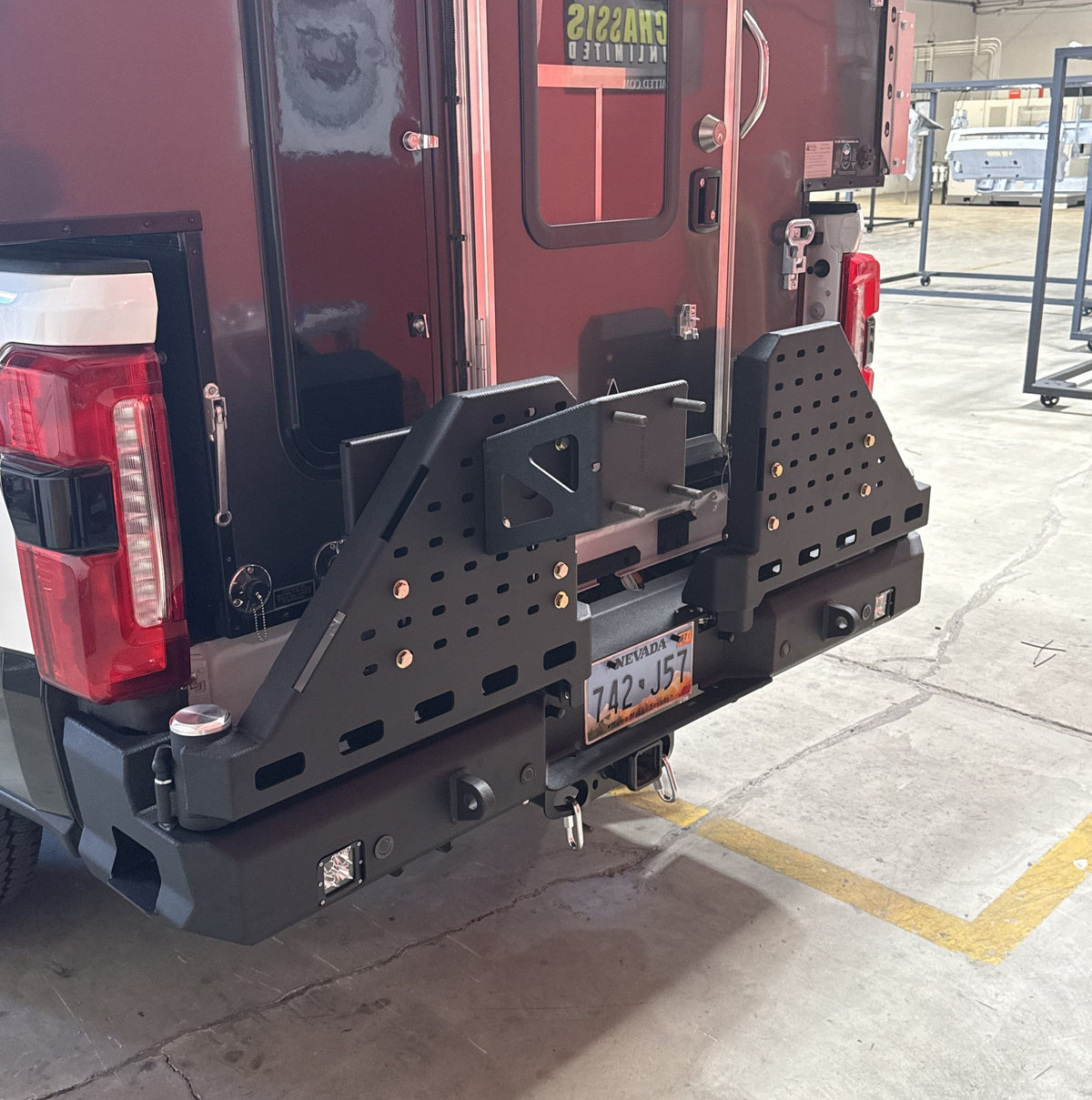 2023+ FORD SUPERDUTY F250/F350 DUAL SWING OUT REAR BUMPER Chassis Unlimited Inc. 