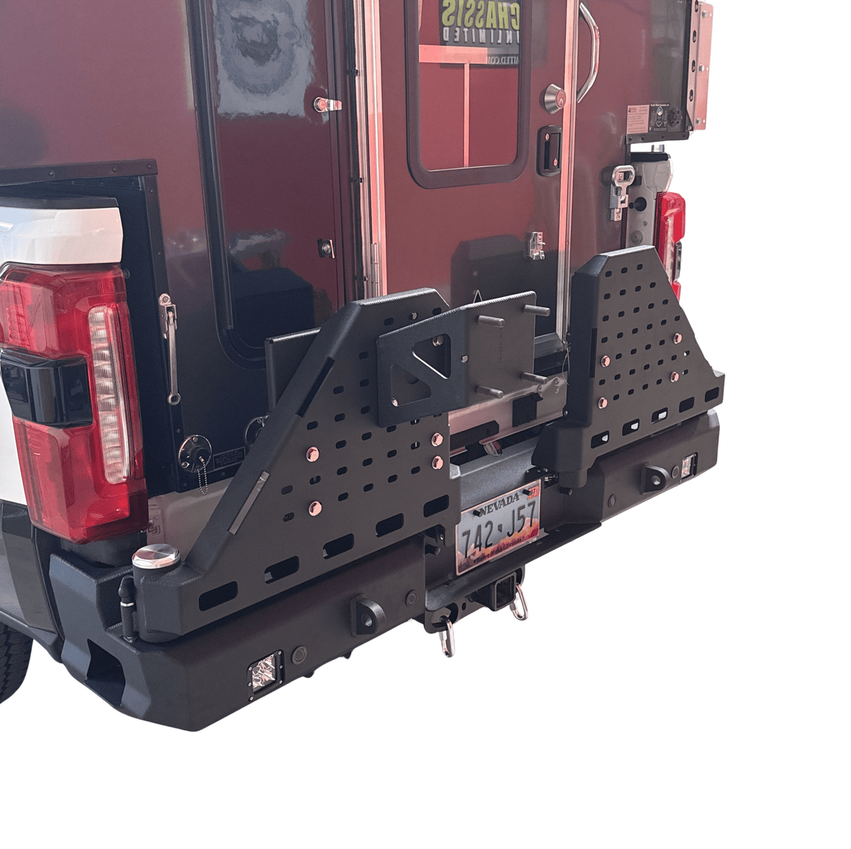 2023+ FORD SUPERDUTY F250/F350 DUAL SWING OUT REAR BUMPER Chassis Unlimited Inc. 