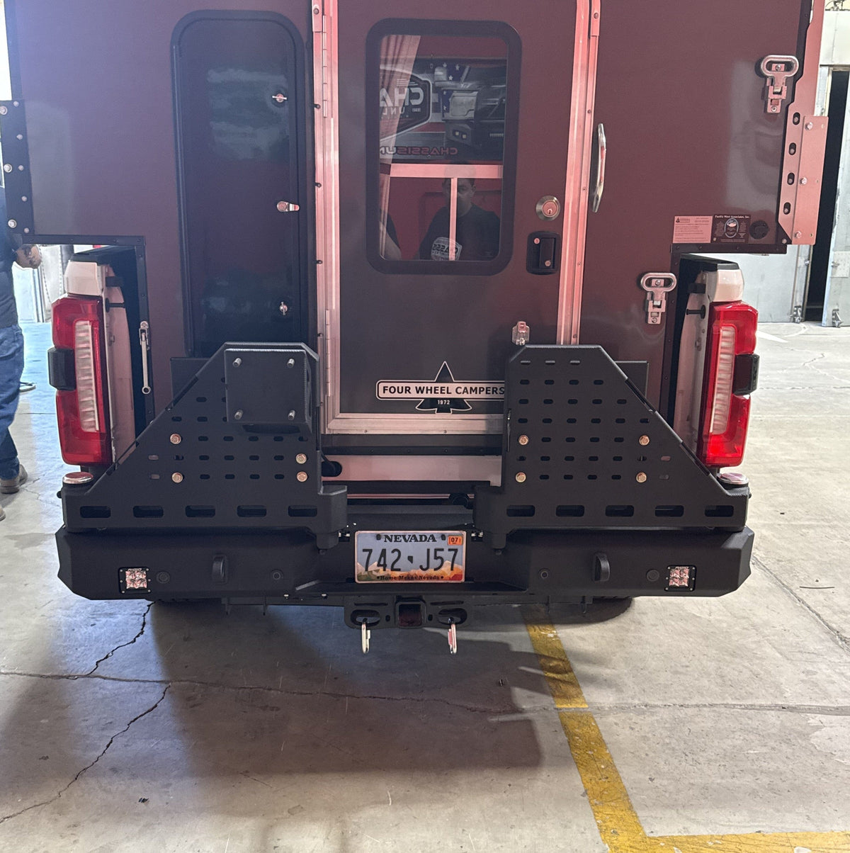 2023+ FORD SUPERDUTY F250/F350 DUAL SWING OUT REAR BUMPER Chassis Unlimited Inc. 
