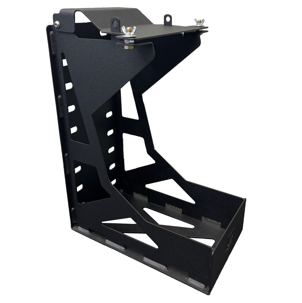 SINGLE FUEL/WATER CAN MOUNT - FITS SWING OUT BUMPERS Chassis Unlimited Inc. 