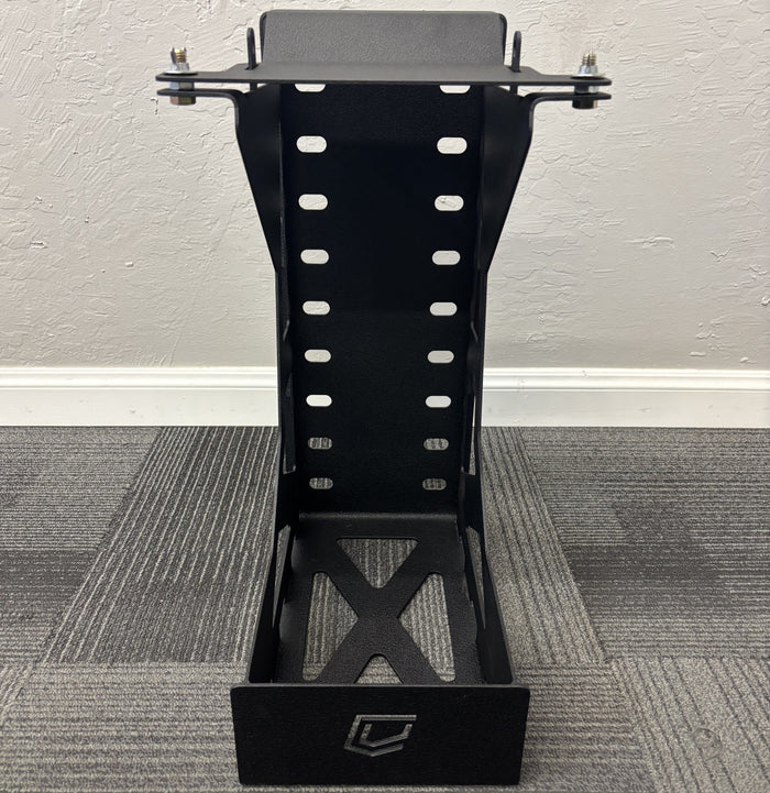 SINGLE FUEL/WATER CAN MOUNT - FITS SWING OUT BUMPERS Chassis Unlimited Inc. 