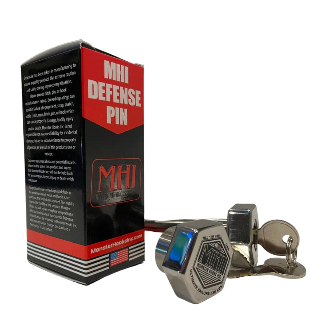 MONSTER HOOKS 7/8" KEY LOCKING PIN FOR SHACKLE Chassis Unlimited Inc. 