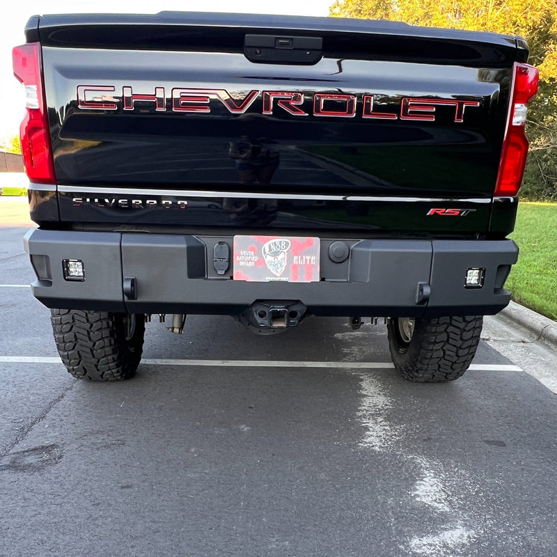 thumbnail image 2 of Micro Rim Paintable Rear Bumper For 2019-2025 GMC Sierra 1500 Chevrolet Silverado 1500 2 of 5