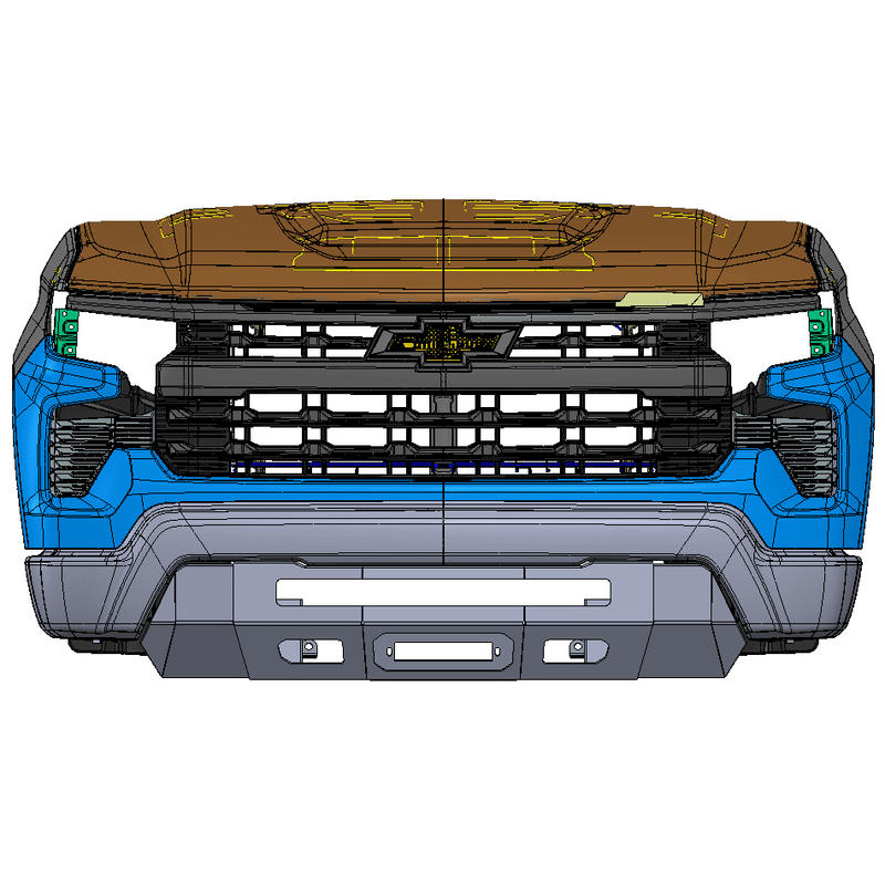 2022-2024 CHEVY SILVERADO 1500 PROLITE FRONT BUMPER Chassis Unlimited Inc. 