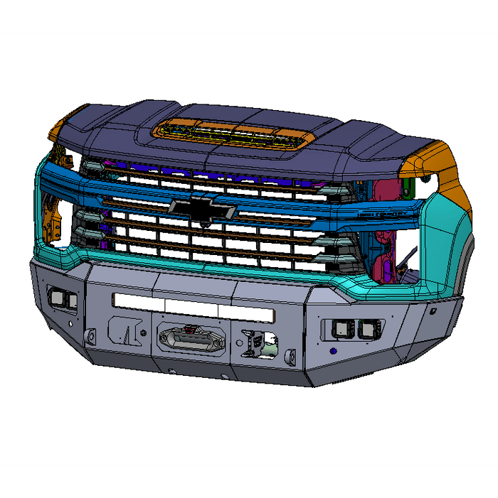 2020-2023 CHEVY SILVERADO 2500/3500 ATTITUDE SERIES FRONT WINCH BUMPER Chassis Unlimited Inc. 