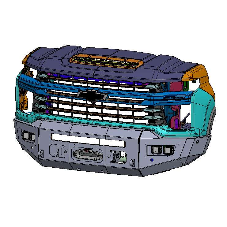 2020-2023 CHEVY SILVERADO 2500/3500 ATTITUDE SERIES FRONT WINCH BUMPER Chassis Unlimited Inc. 