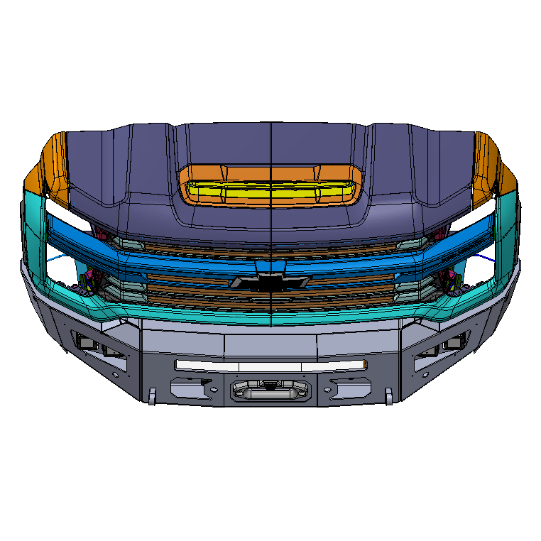 2020-2023 CHEVY SILVERADO 2500/3500 ATTITUDE SERIES FRONT WINCH BUMPER Chassis Unlimited Inc. 