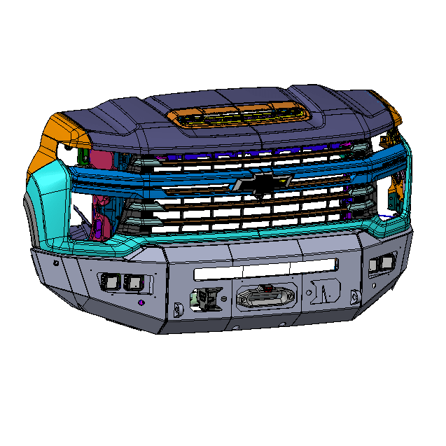 2020-2023 CHEVY SILVERADO 2500/3500 ATTITUDE SERIES FRONT WINCH BUMPER Chassis Unlimited Inc. 