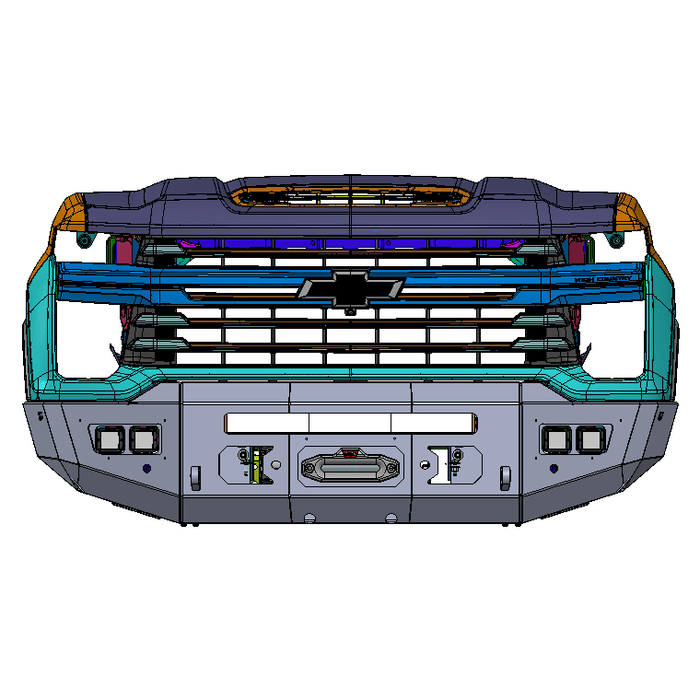 2020-2023 CHEVY SILVERADO 2500/3500 ATTITUDE SERIES FRONT WINCH BUMPER Chassis Unlimited Inc. 