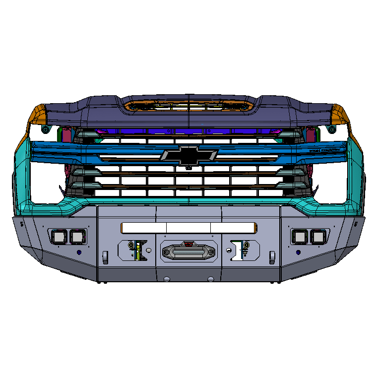 2020-2023 CHEVY SILVERADO 2500/3500 ATTITUDE SERIES FRONT WINCH BUMPER Chassis Unlimited Inc. 