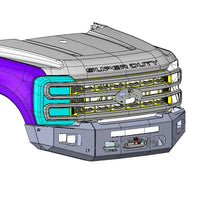2023 Ford SuperDuty F250-F350 attitude series front winch bumper by Chassis Unlimited Inc. 