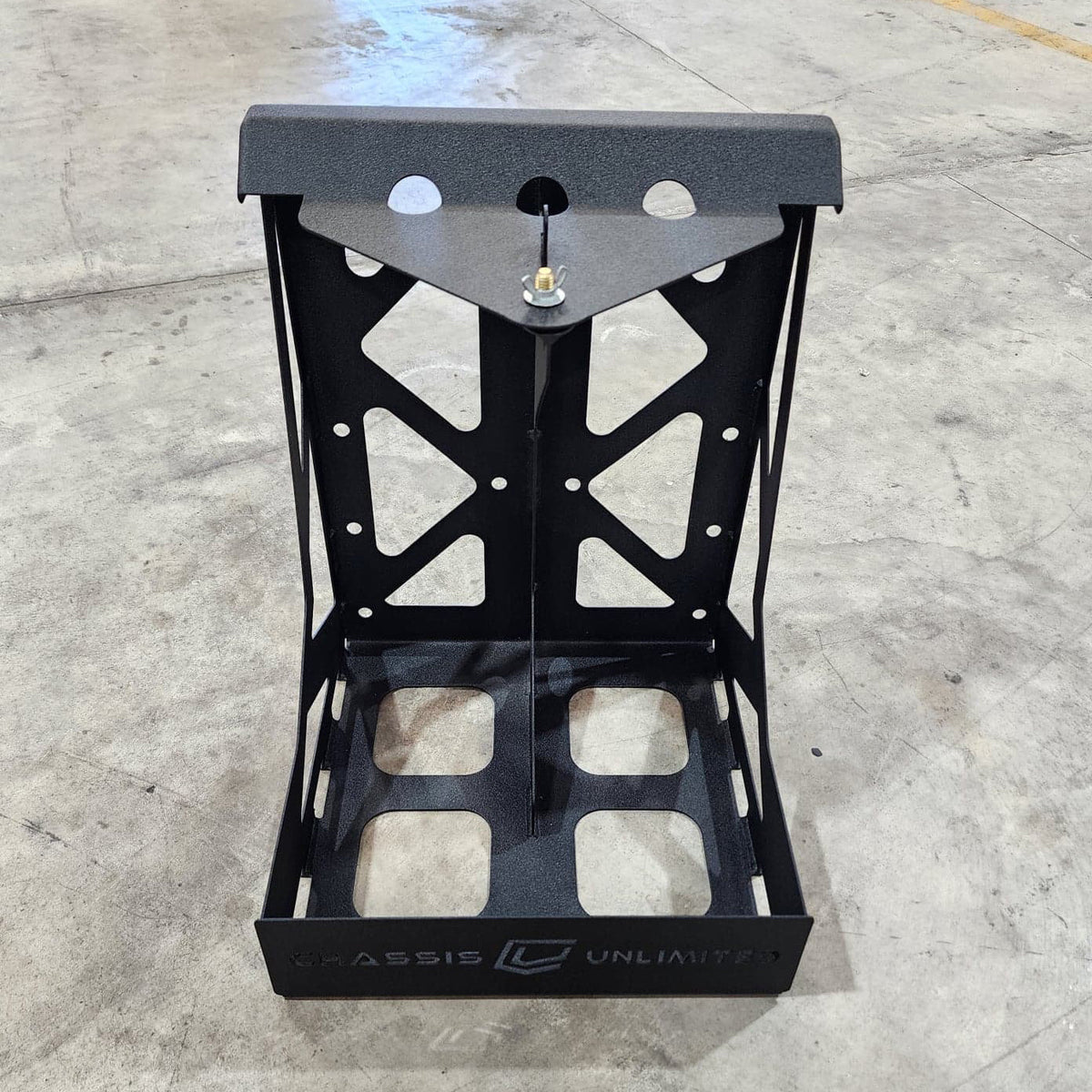 Dual Fuel Water Can Mount Fits Swing Out Bumpers by Chassis Unlimited Inc.