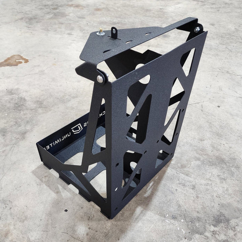 Dual Fuel Water Can Mount Fits Swing Out Bumpers by Chassis Unlimited Inc.