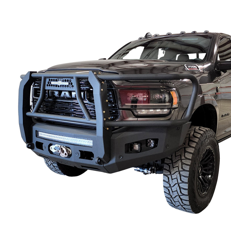 2019-2022 RAM 2500/3500 ATTITUDE FRONT WINCH Bumper Grill Guard Chassis Unlimited Inc. 